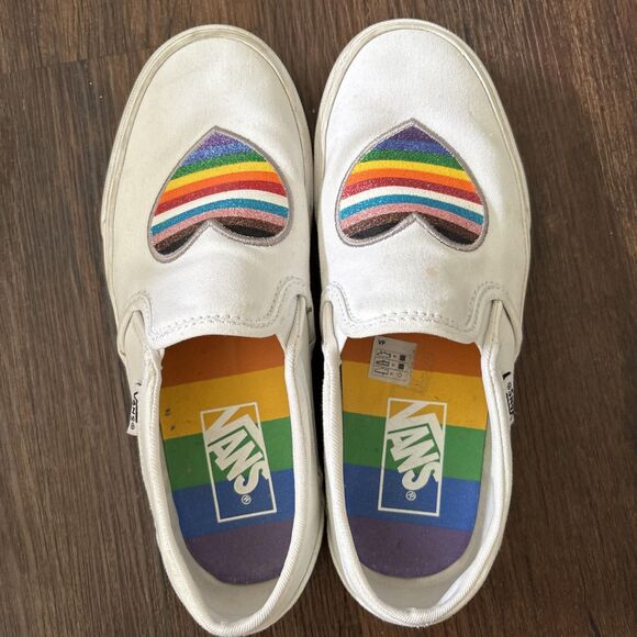Vans Unisex Asher Pride Slip On Sneaker OldSkool SK8 80s 90s Vegan Y2K Retro 6.5 - Picture 2 of 5